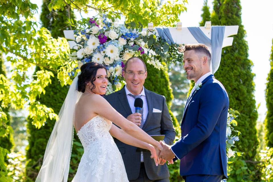 Outdoor wedding ceremony