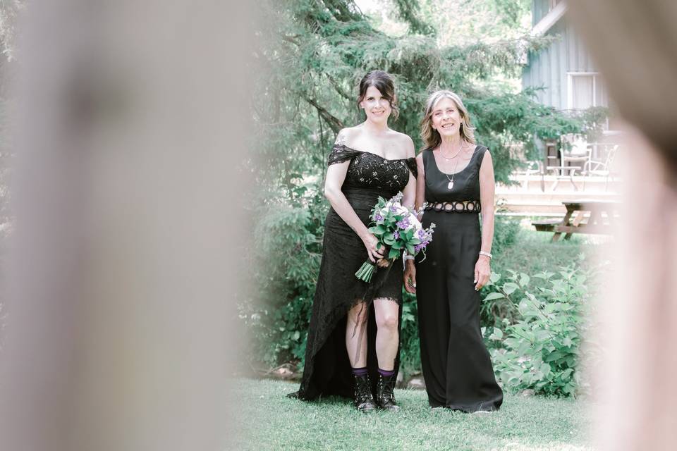 Bride and mom