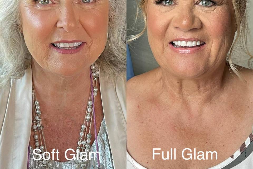 Soft glam/ full glam