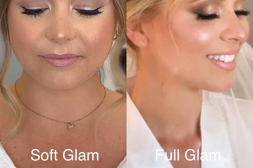Soft glam/full glam