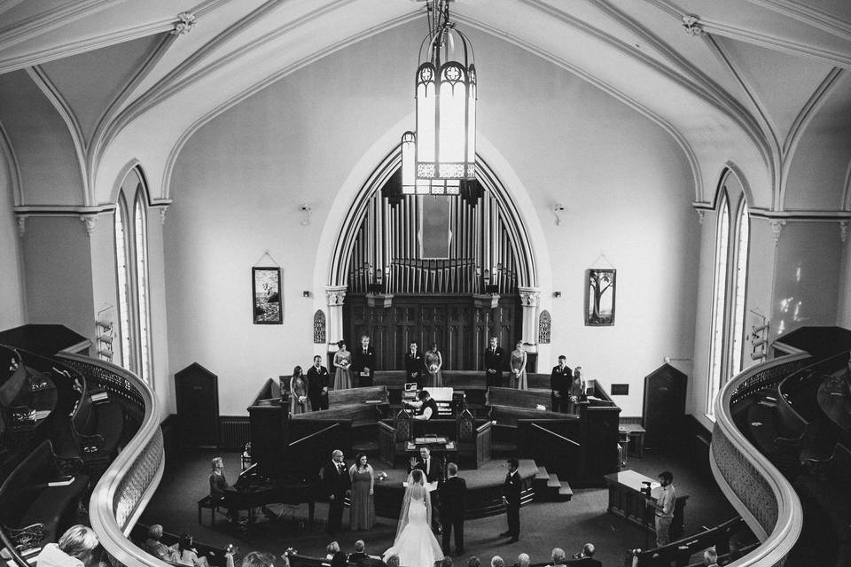 Toronto, Ontario church wedding ceremony