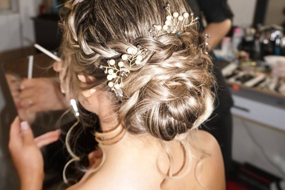 Behind the Bridal Hair