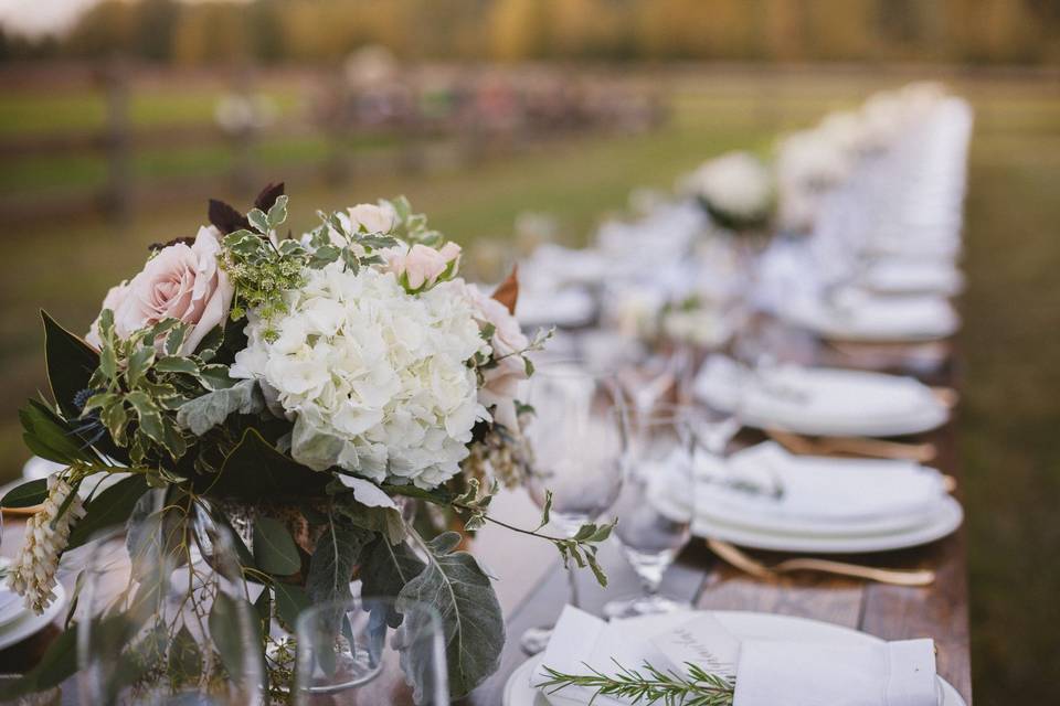 Outdoor long table in Pemberton