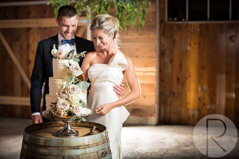 Cutting the cake - Red Barn