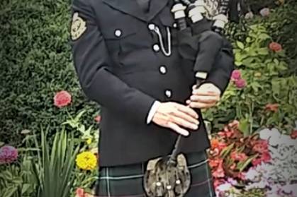 Piping at a military event