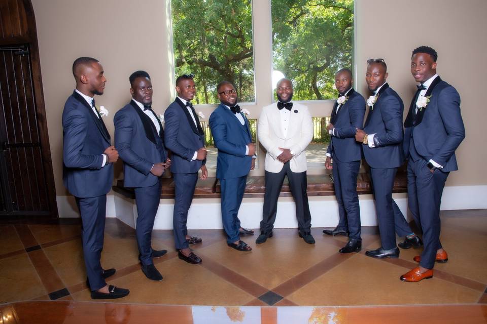 Stylish wedding party