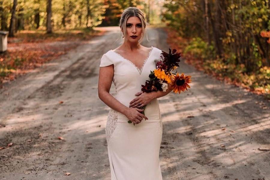 Radiant autumn bride