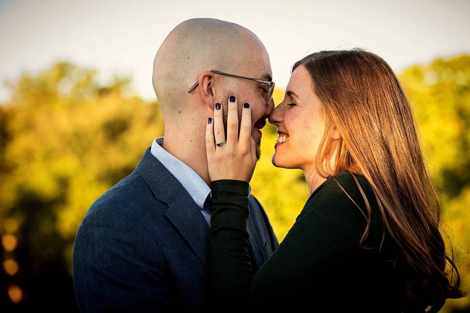 Golden hour engagement session