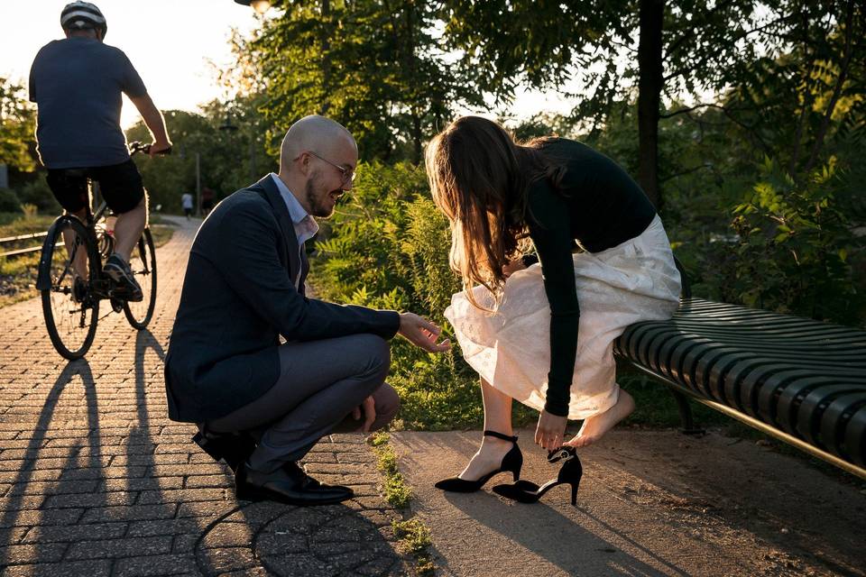 Engagement session candid