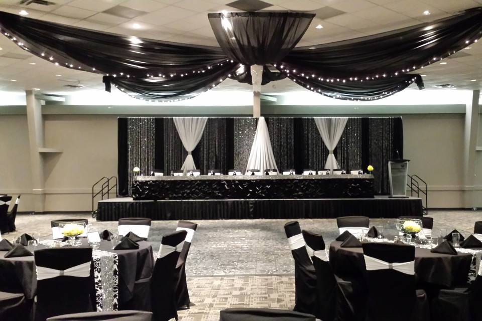 Black Ceiling Draping