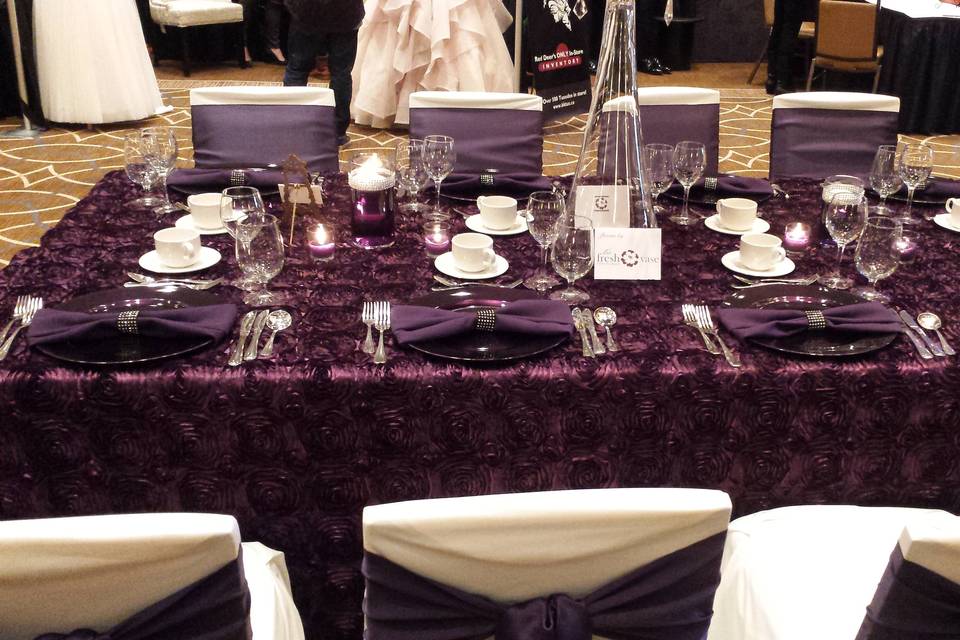 Vintage Purple Guest Table