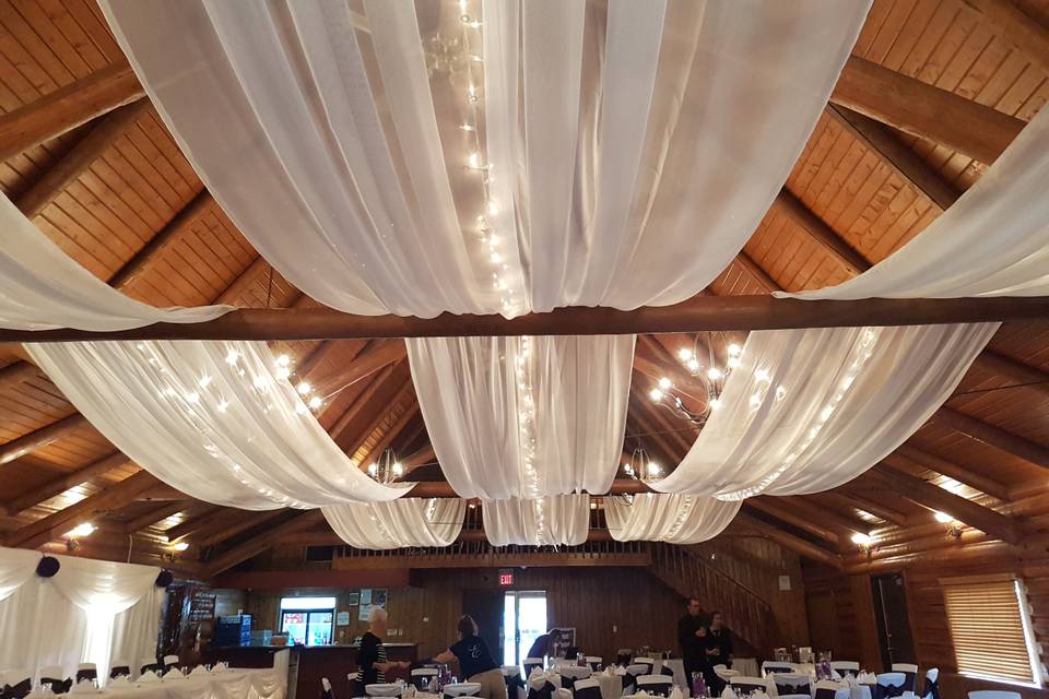Ceiling Draping in the Chalet