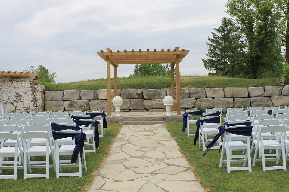 Outdoor ceremony setting