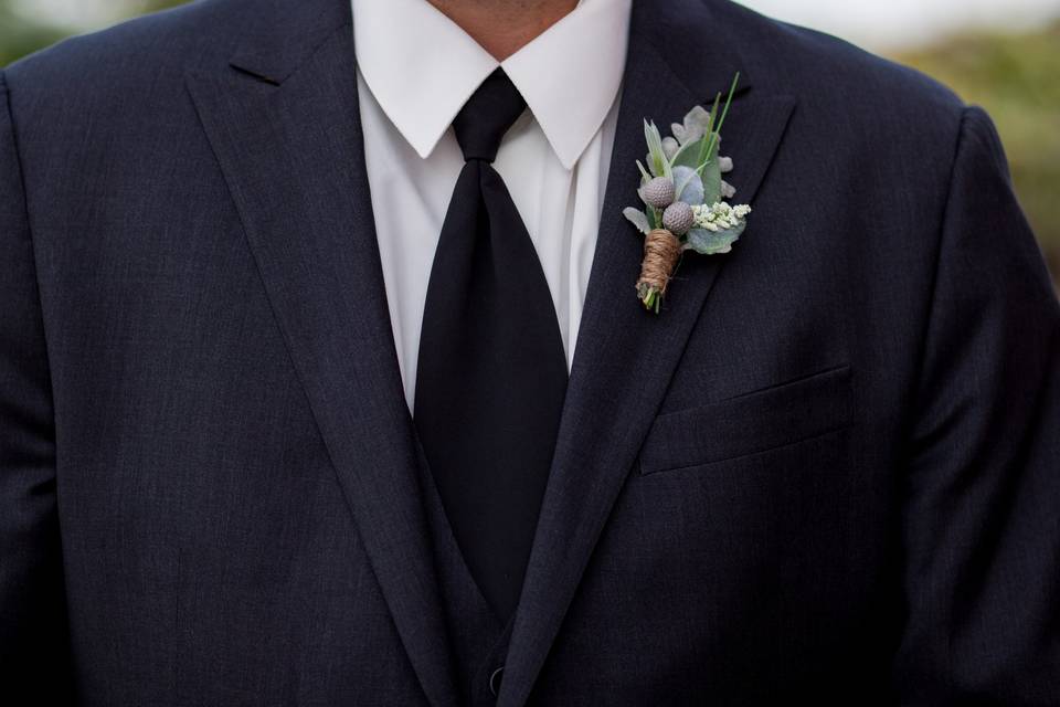 Groom boutonniere