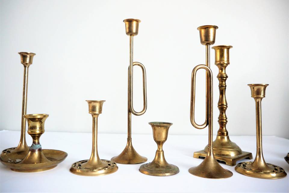 Brass candle holders