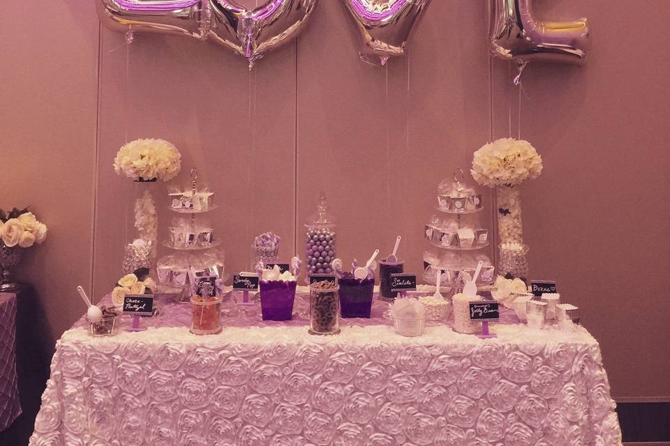 Candy bar set up