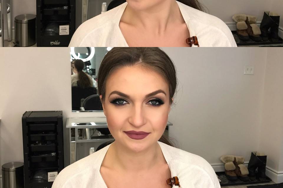 Dark lips makeup