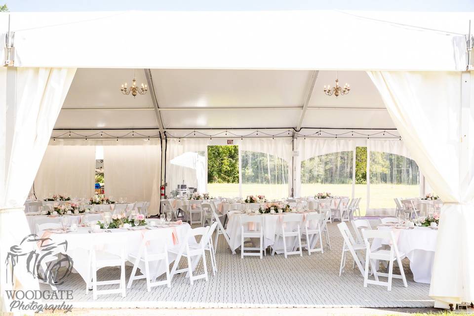 Outdoor wedding reception