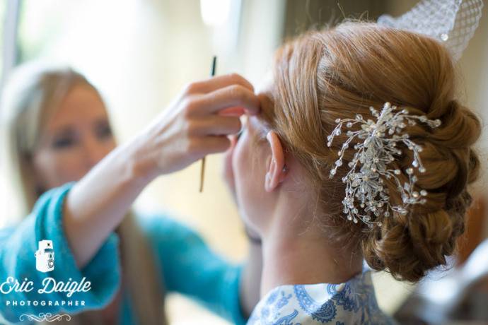 Updo with comb