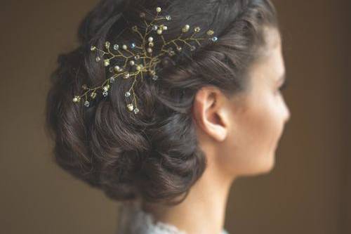 Low textured updo