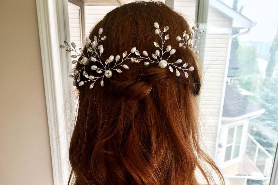 Beautiful curls for bride