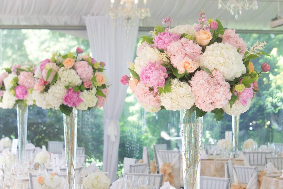 Table centrepieces - elevated