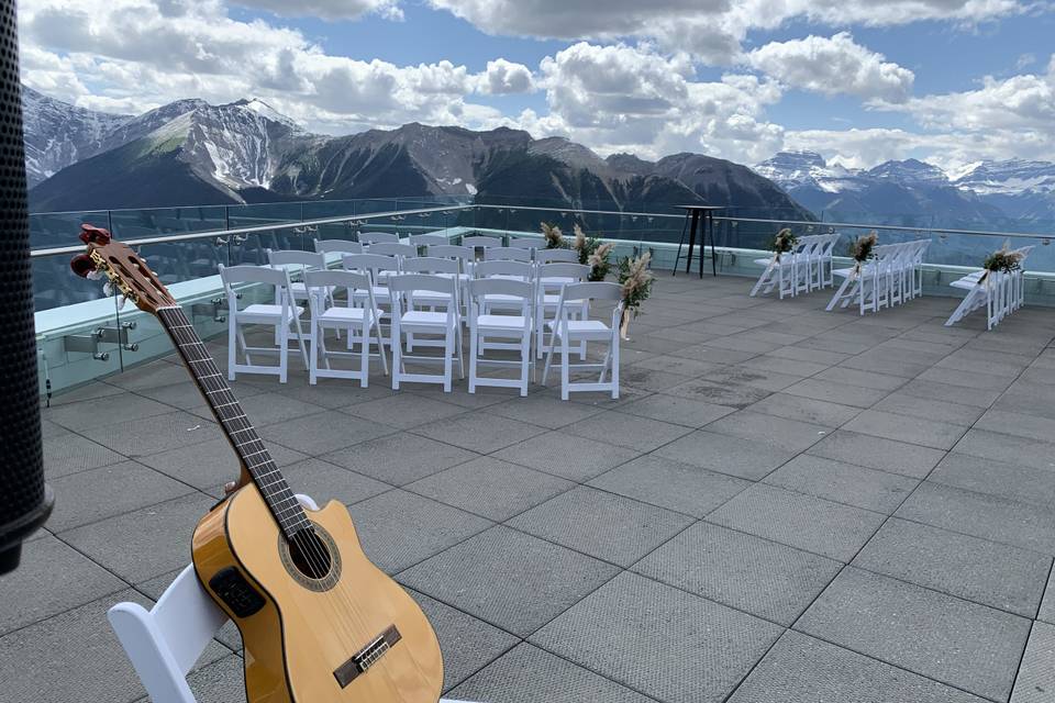 Musician at Sulphur Mountain Gondola,