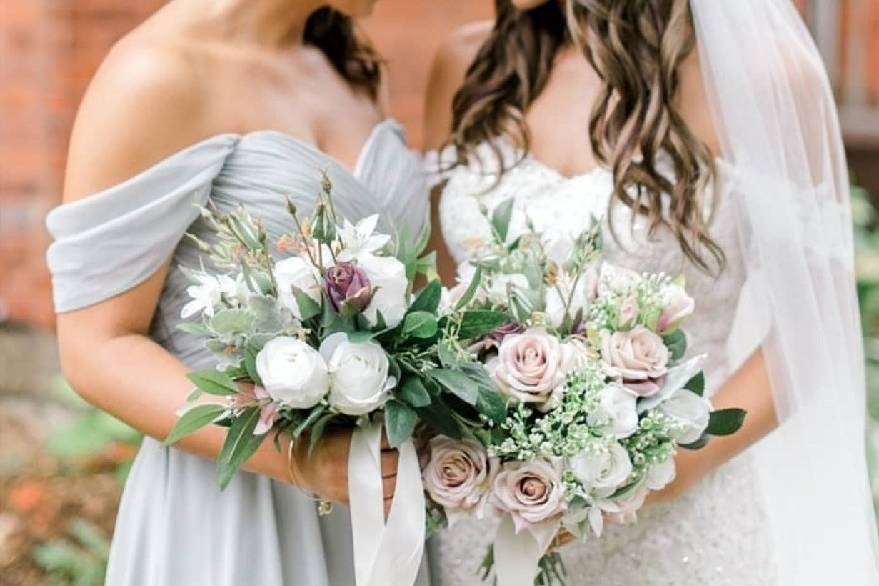 Bride and her twin sister