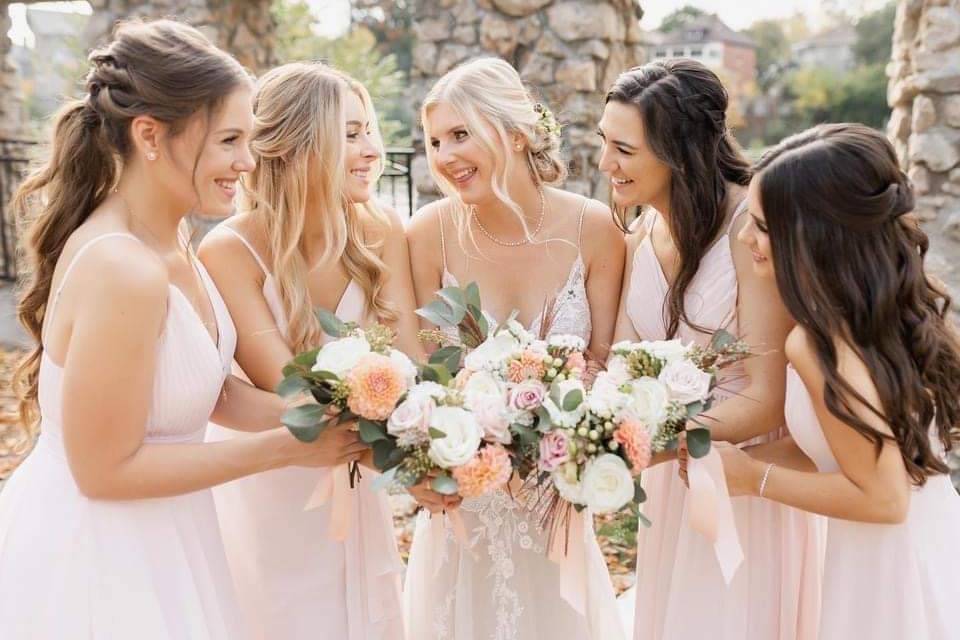 Local pastels for bridal party