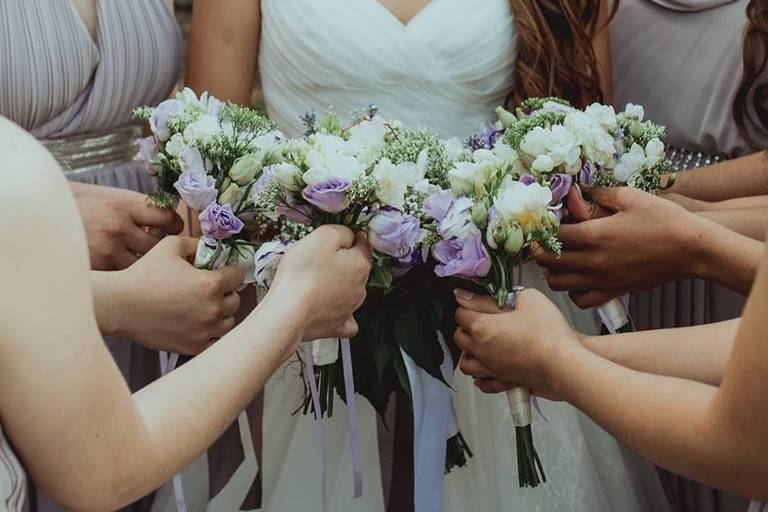 Bouquets for bride and bridesmaids