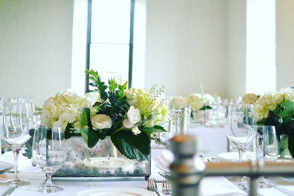 Elegant floral table arrangements