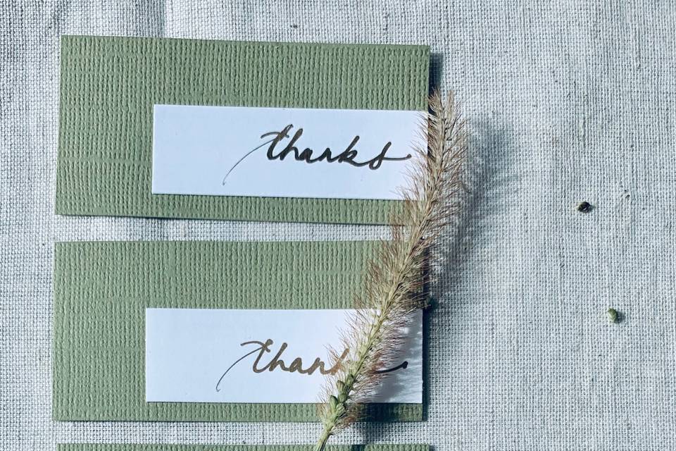 Classic country thank-you tags