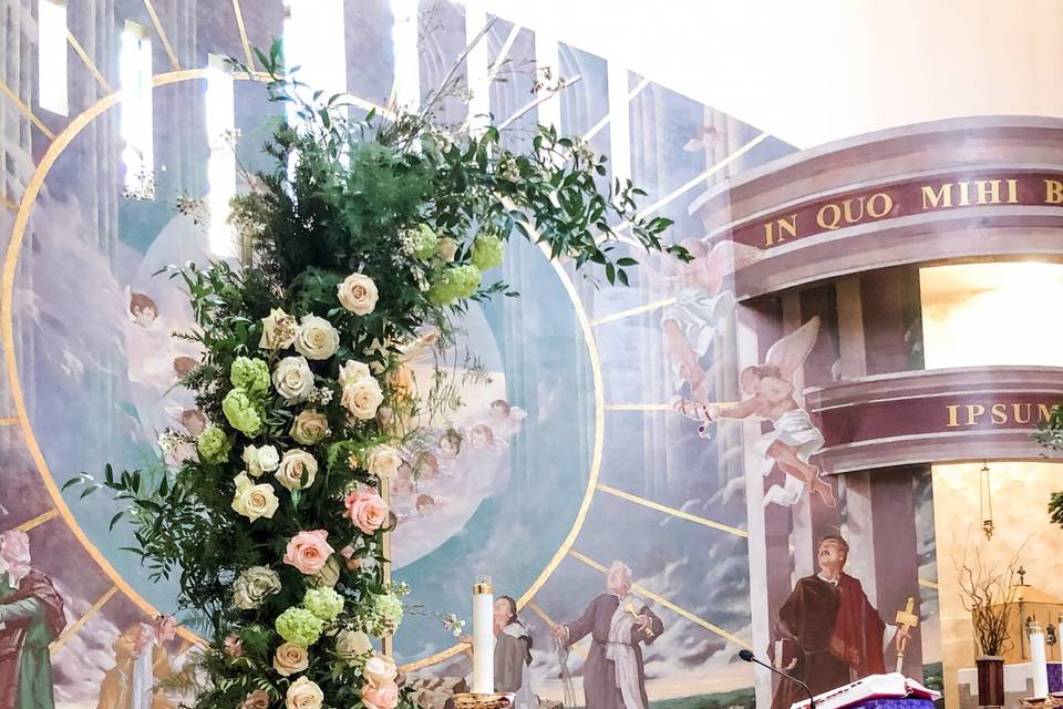 Church ceremony- floating arch