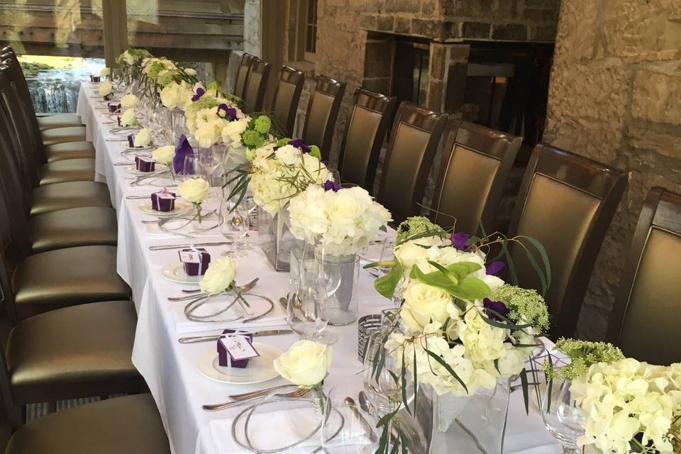 Intimate table set up