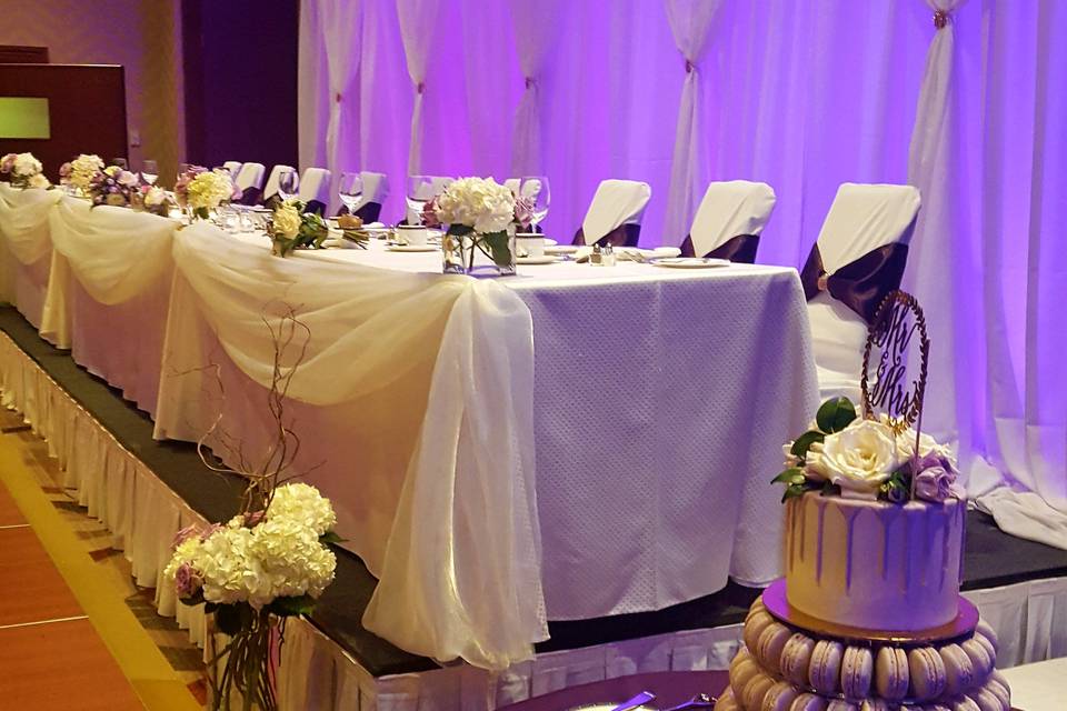 Lavender Head Table