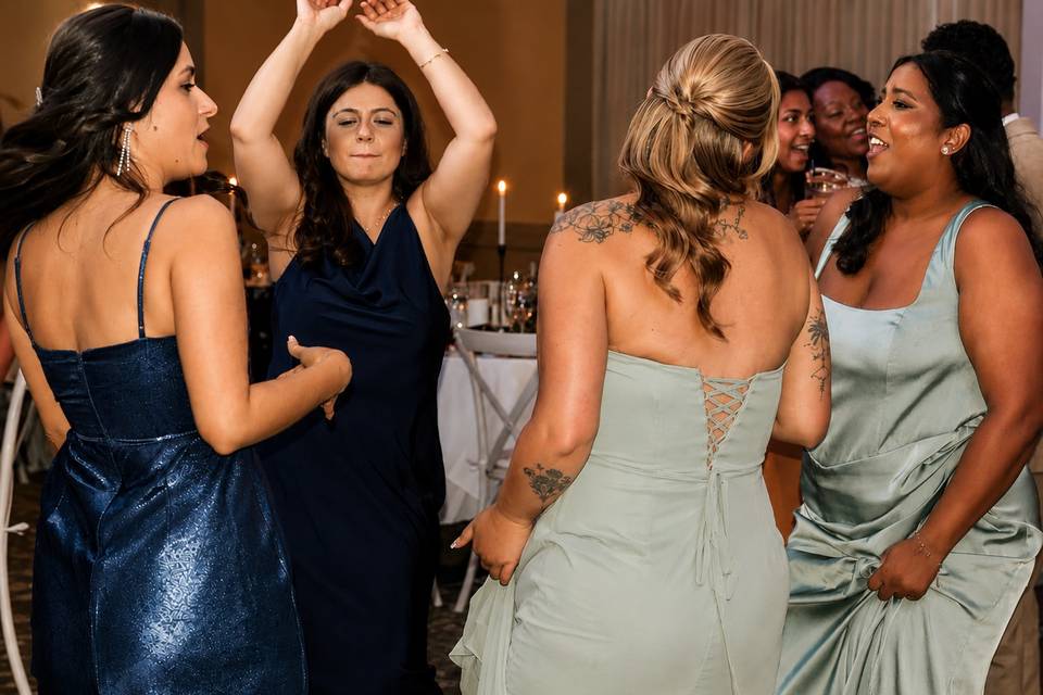 Bridesmaids Dancing