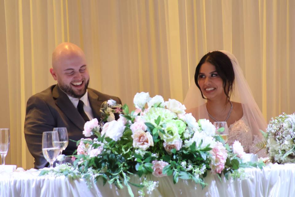 Smiling Bride & Groom