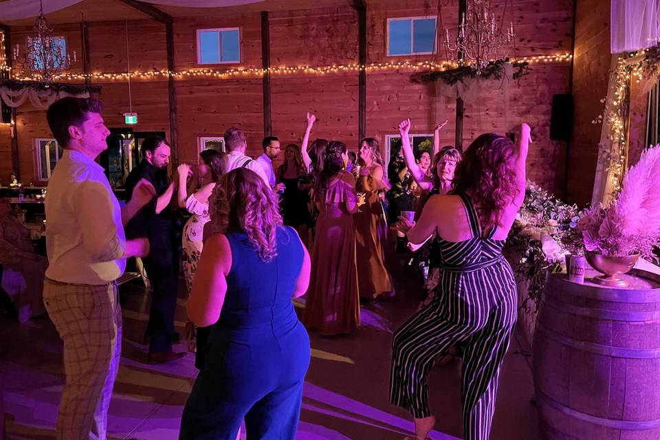 Guests dancing