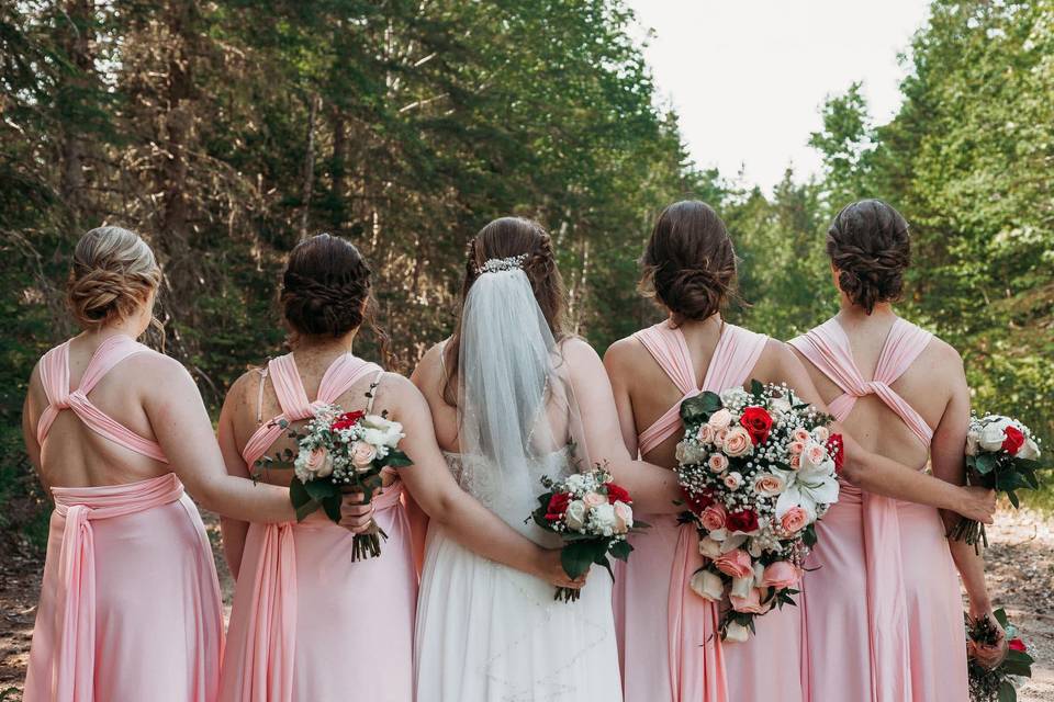 Blush pink convertible dresses