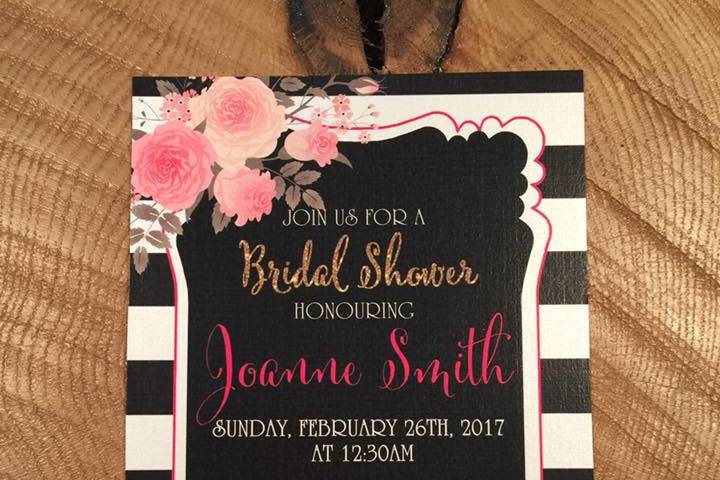 Kate Spade inspired invite