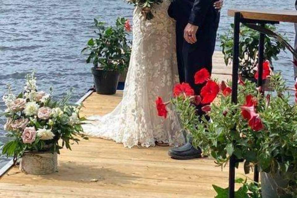 Ceremony on the dock