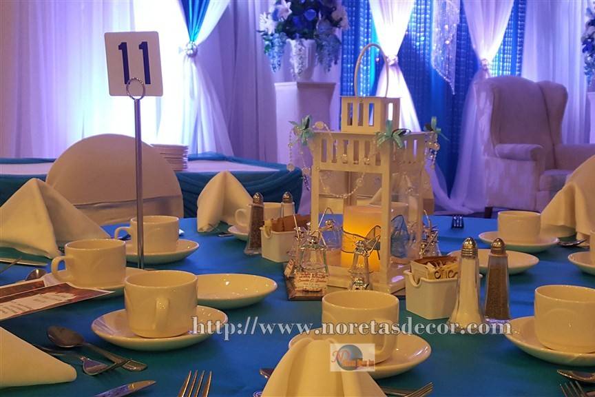 Wedding reception decorations,