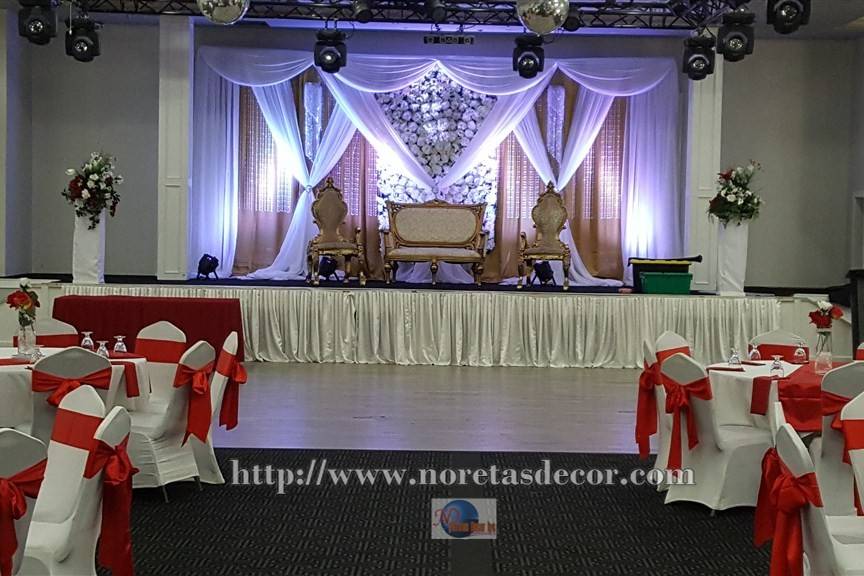 Wedding reception decorations,