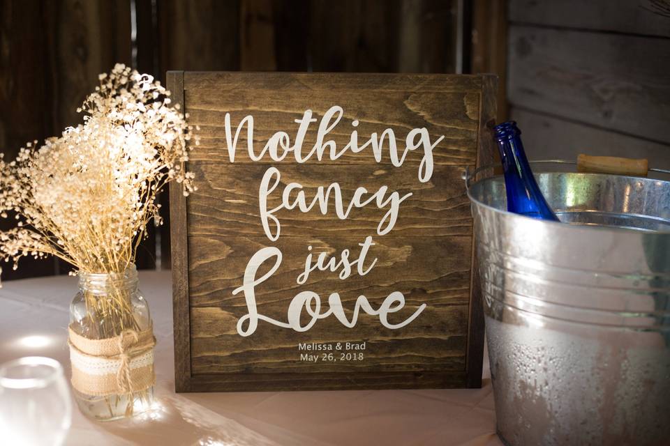 Wedding Decor Signage