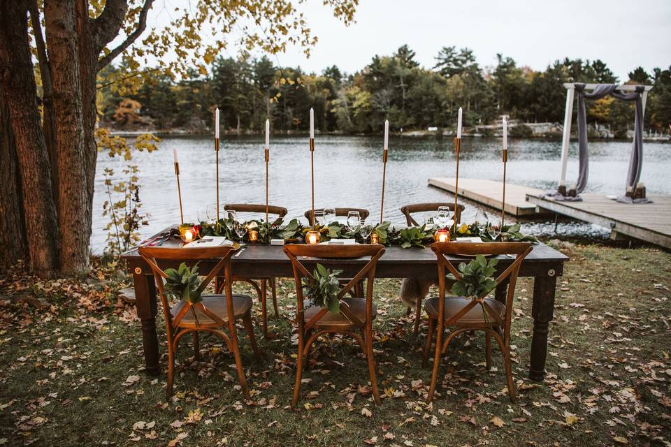 Muskoka Lakeside Tablescape