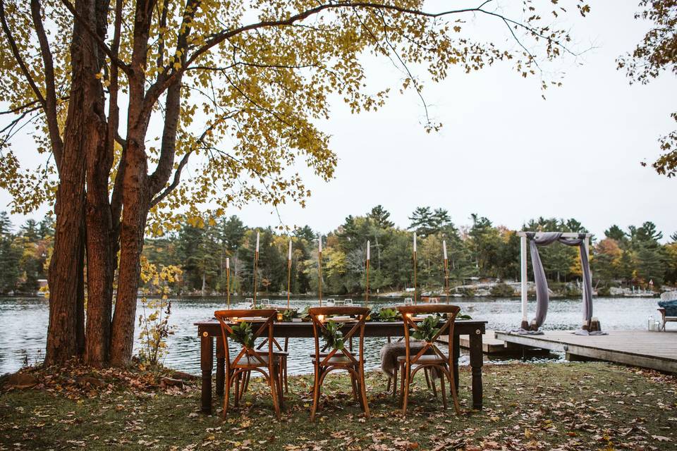 Muskoka Lakeside Table Setting