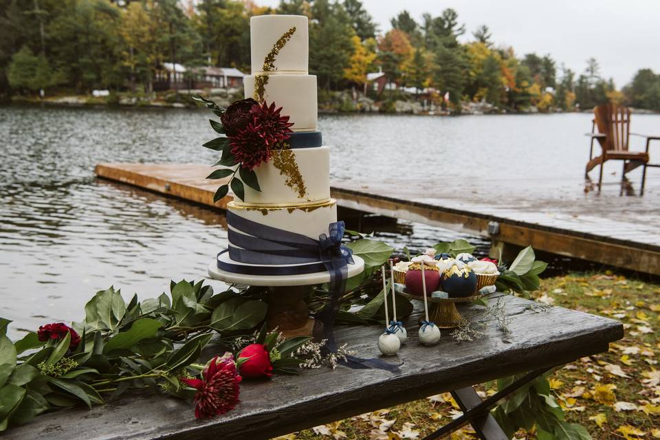 Port Severn Fall Wedding Cake