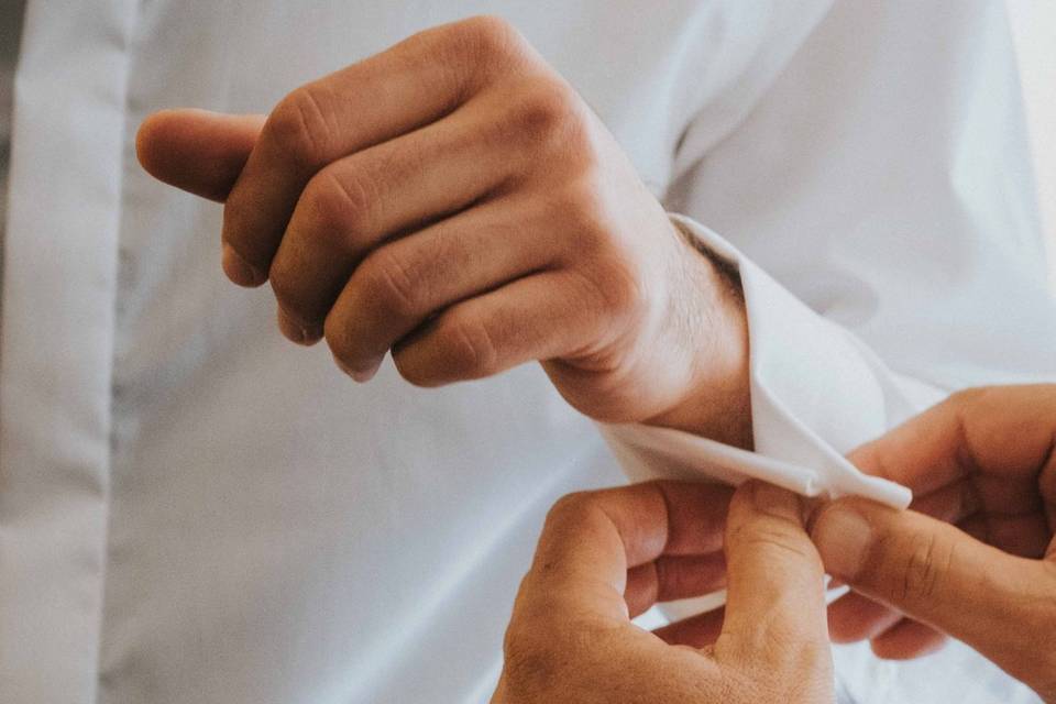 Groom Getting Ready