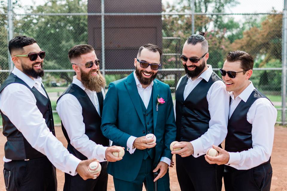 Groom and groomsmen