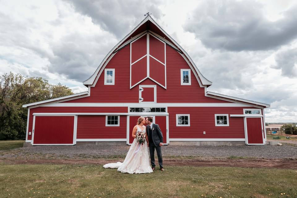 Red barn wedding